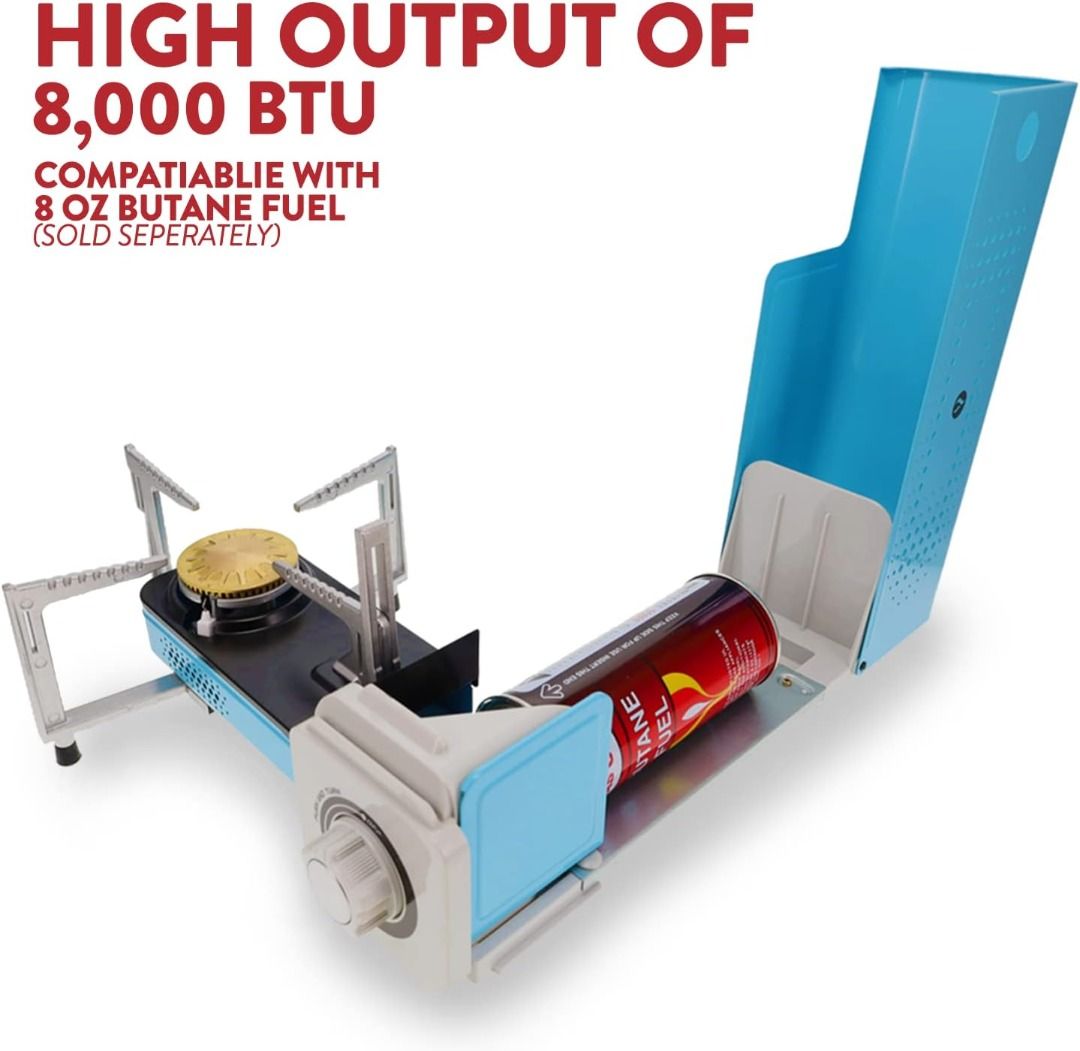 GasOne GS8300 Camp Stove Compact Butane Stove with Carrying Case