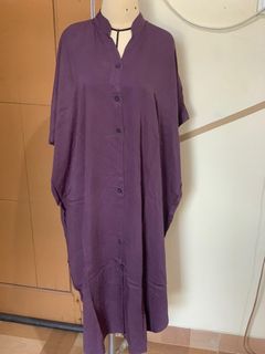 Gaun ungu / gamis ungu / dress batwing / tunik