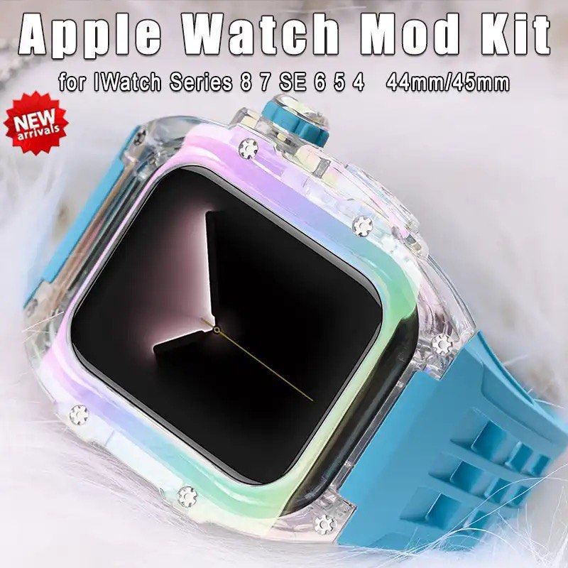 Gradient Case for Apple Watch Band 45mm 44mm Transparent