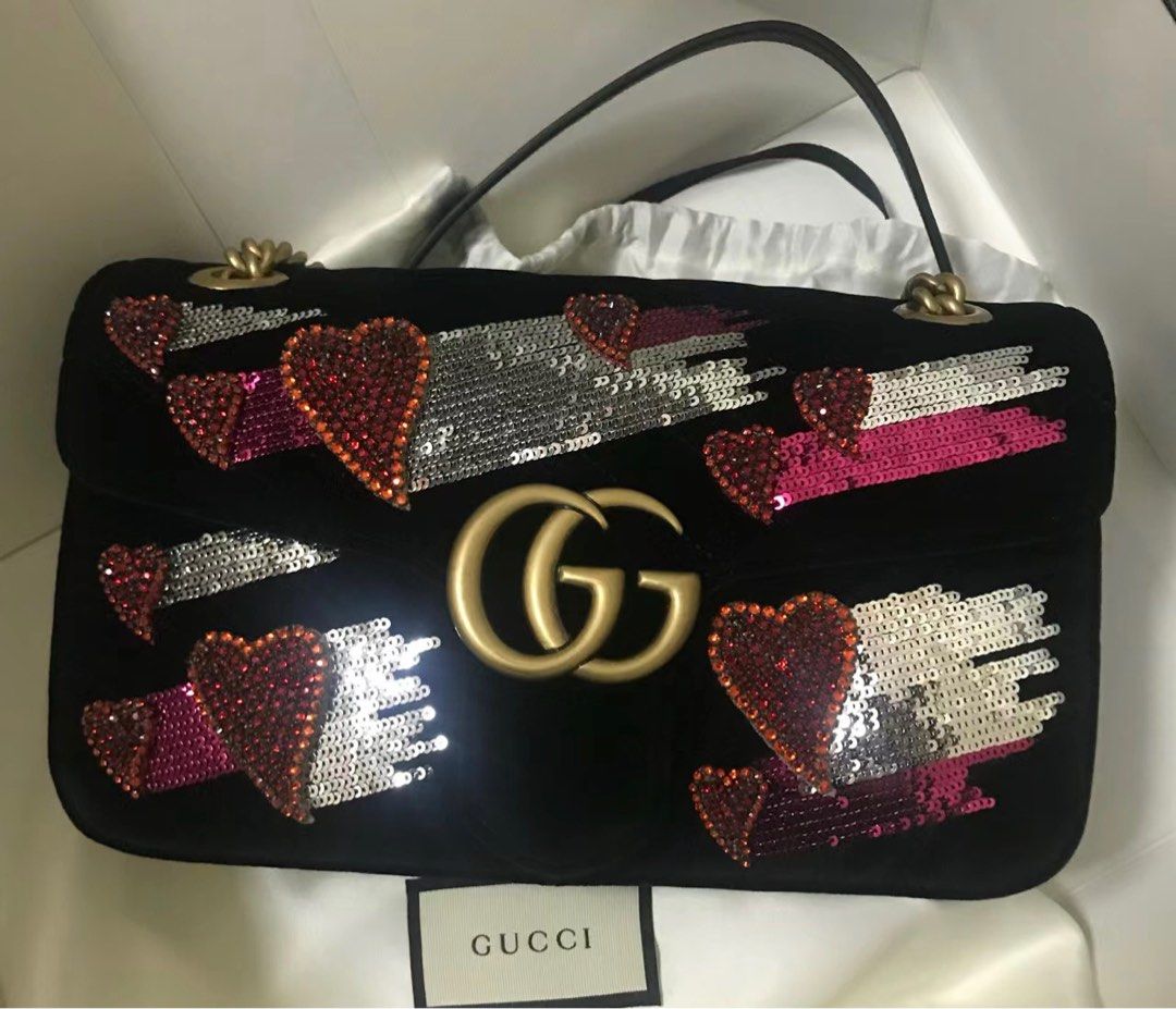 Medium gg marmont 2.0 clearance matelassé velvet shoulder bag