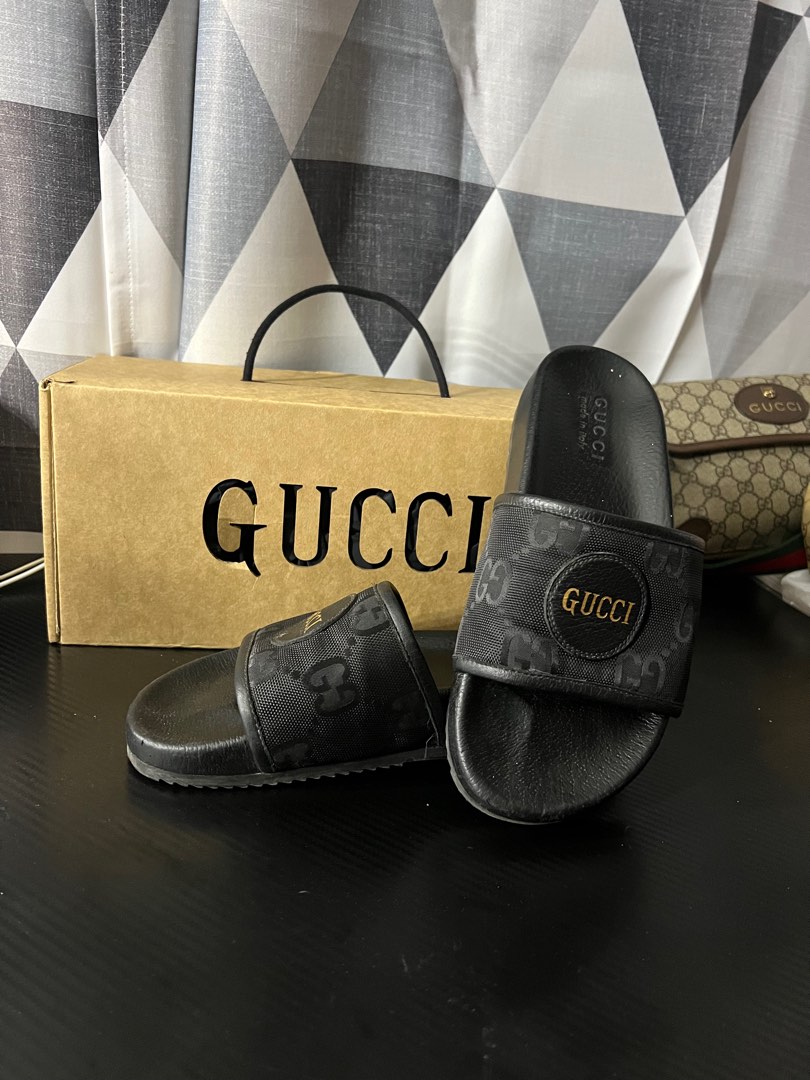 GUCCI Slides in 8713 grey/black