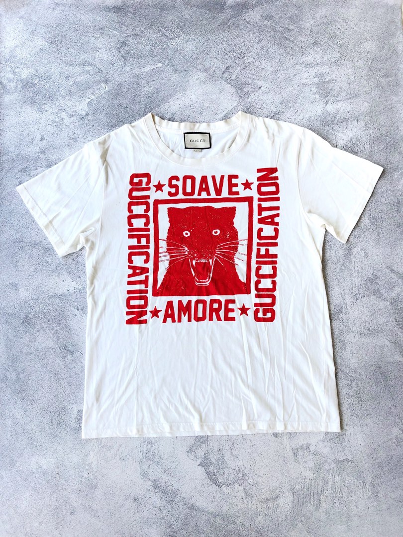 Gucci soave top amore t shirt