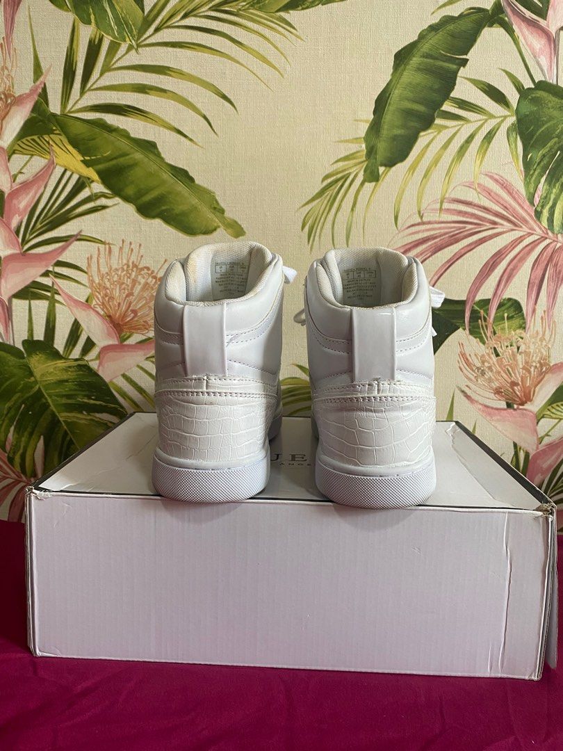 Guess White high cut Women s Fashion Footwear Sneakers on Carousell