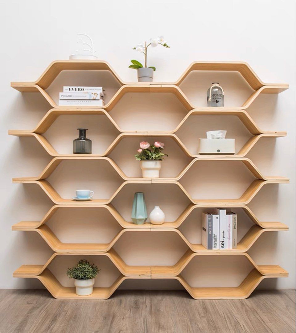 Hexagon Floating Shelves Set of 6 DIY Honeycomb Shelf for LivingRoom Wall  Decor | eBay