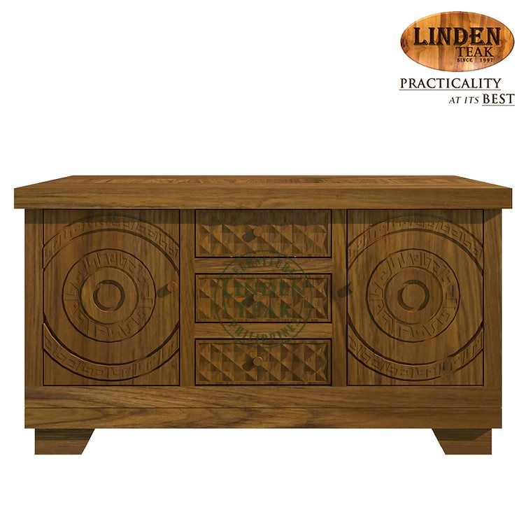 Handcrafted Solid Teak Wood Versace Buffet Table Furniture (Category: Tables & Sets) located in Quezon City. Submitted by lindenteakfurnitureonlinesales (Listing ID 1242612049, Image 1). Description: ITEM: Handcrafted Solid Teak Wood Versace Buffet Table Furniture SERIES: Gold Teak (Indoor Series) MAIN MATERIAL: Teak Wood (Tectona Grandis) FINISHING: N. Cellulose APPROXIMATE DIMENSIONS: 133 x 40 x 74cm (size may slightly vary due to its handcraft