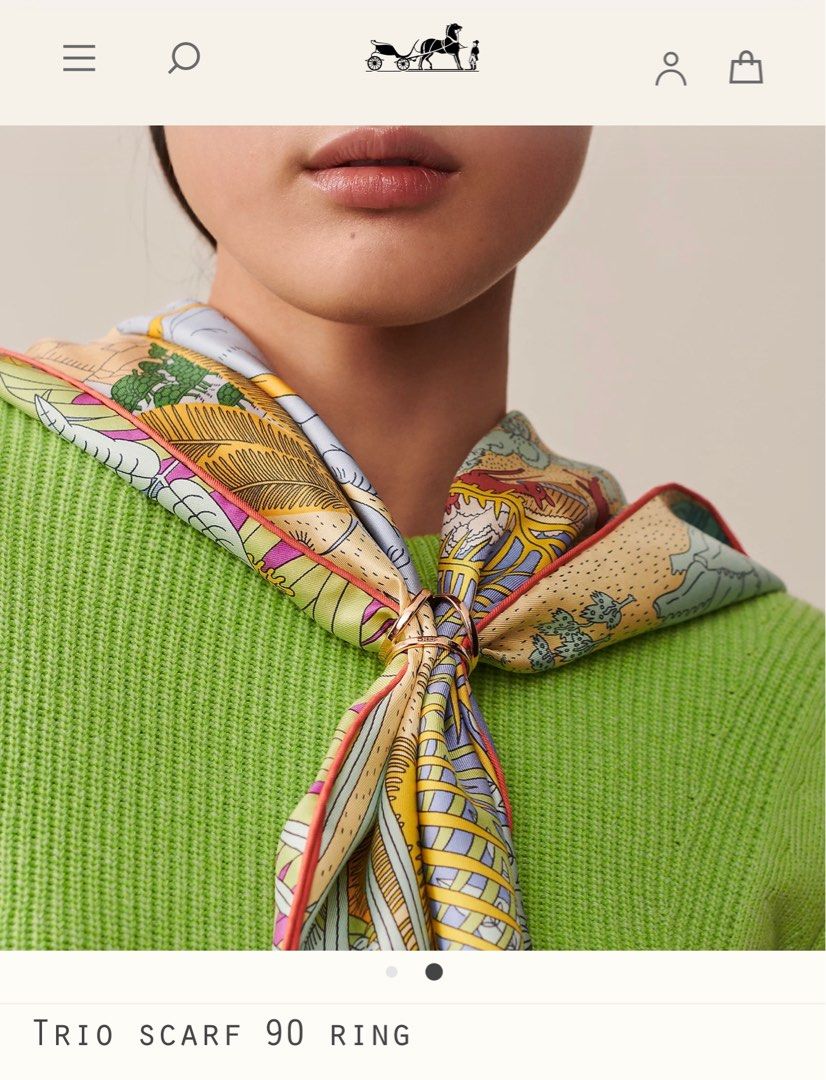 Hermes trio scarf ring hermes Carousell