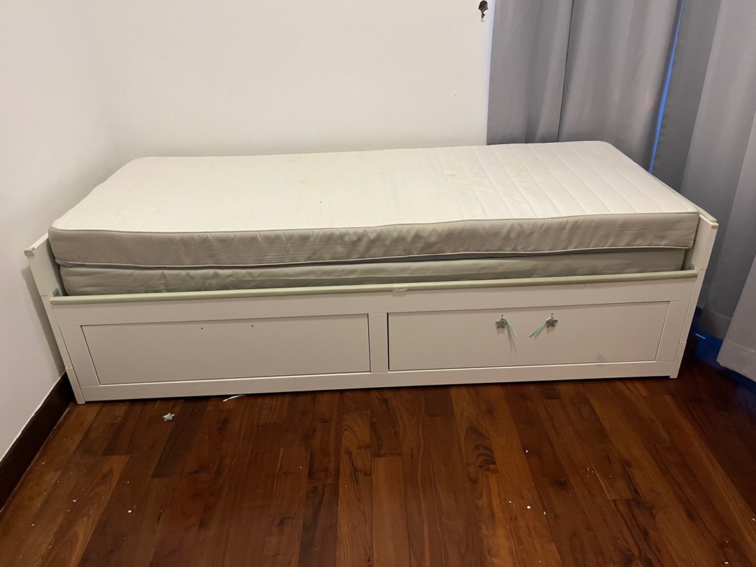 Ikea pull out day Bed with mattress, Furniture & Home Living, Furniture