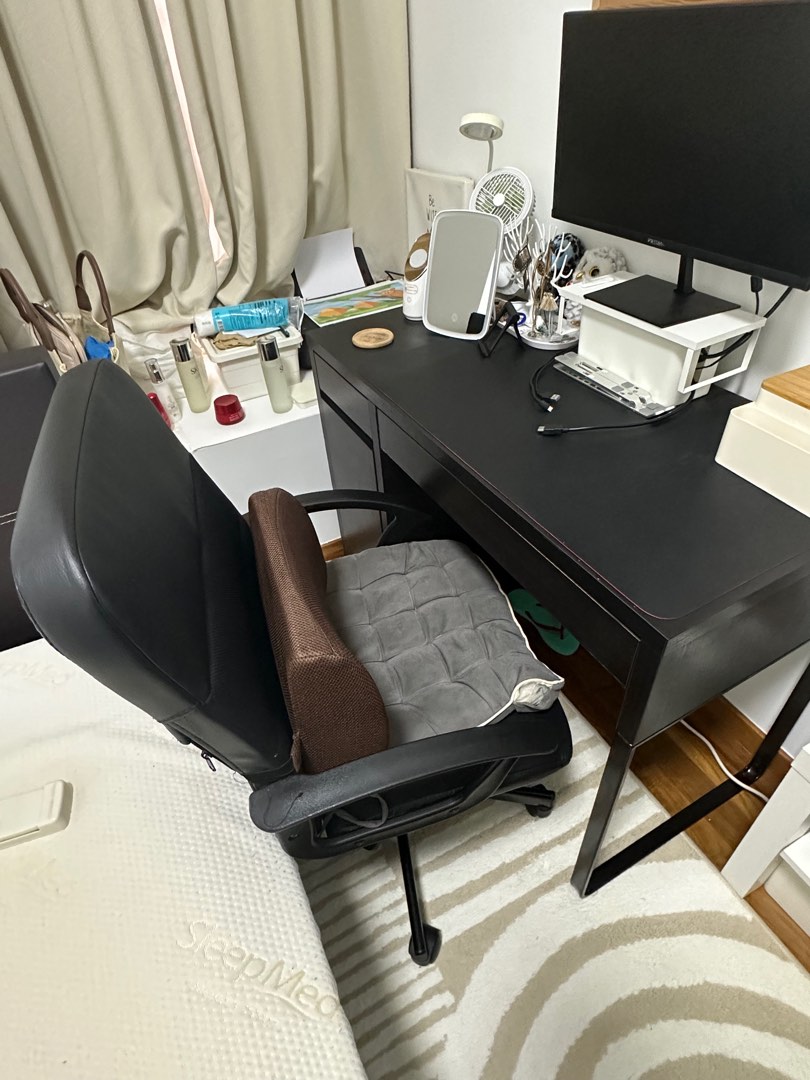 Ikea work table and chair, Furniture & Home Living, Furniture, Tables & Sets on Carousell