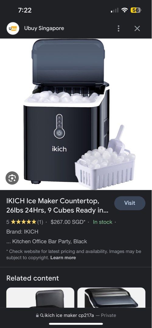 IKICH ICE maker CP217a, Everything Else on Carousell