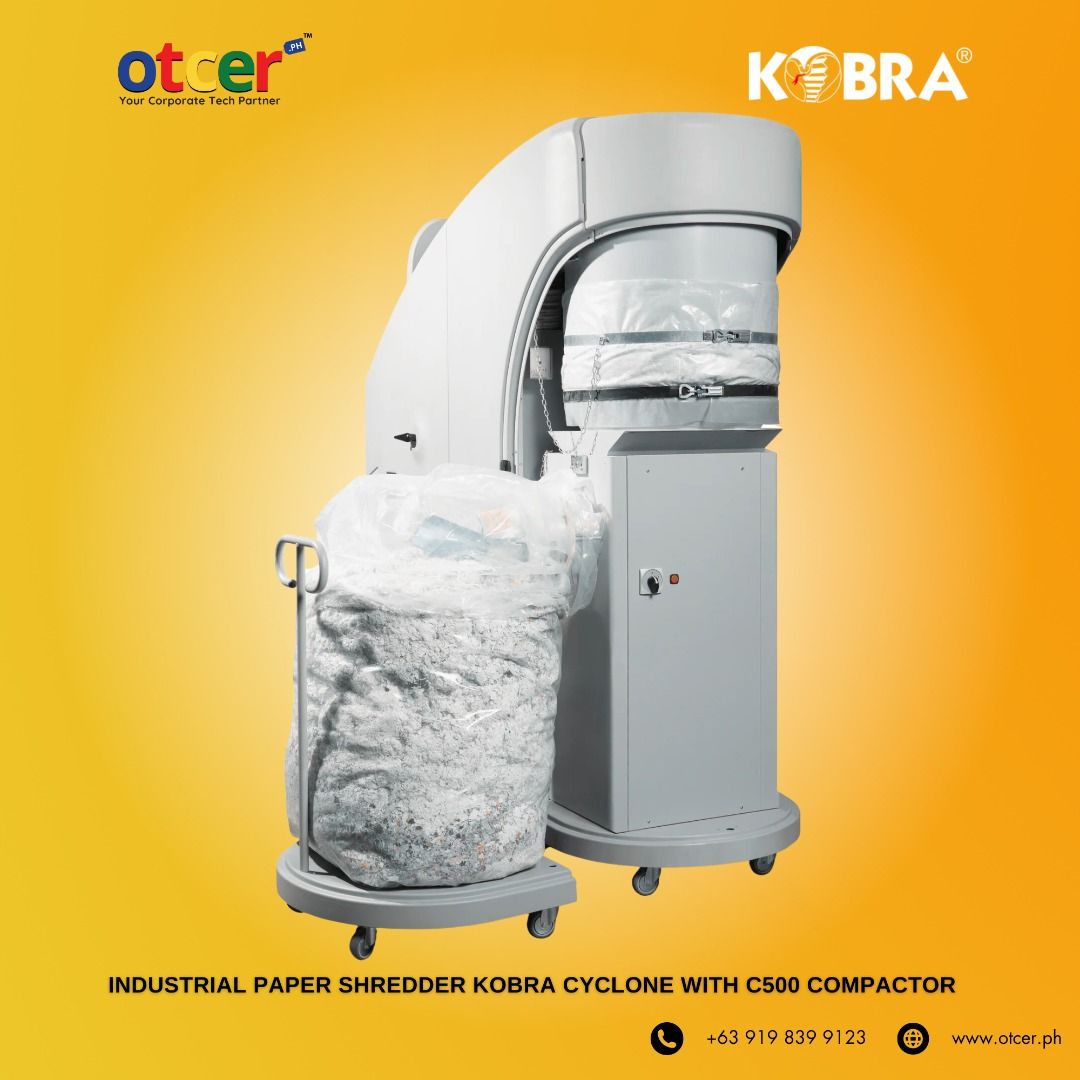 Industrial Paper Shredder KOBRA Cyclone with C500 Compactor on Carousell