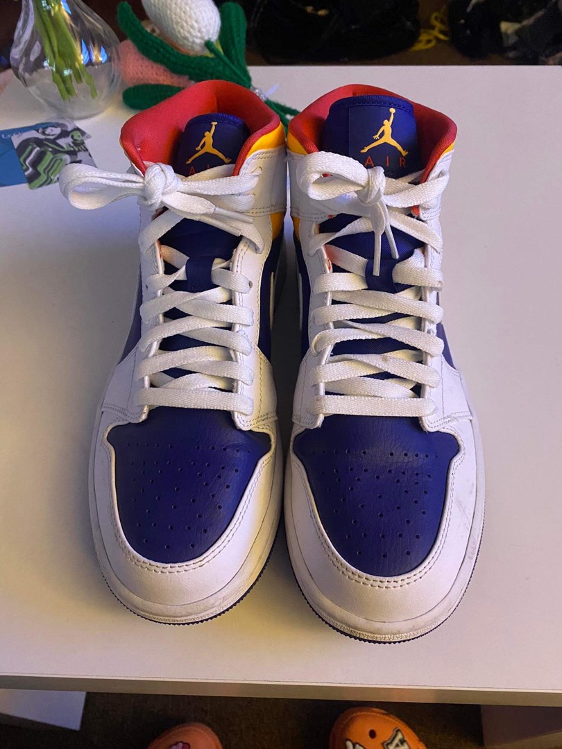 aj 1 mid royal blue laser orange
