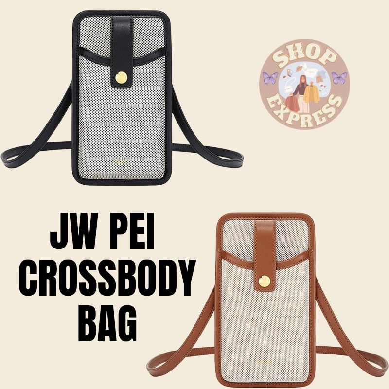 JW PEI Aylin Canvas & Quinn Vegan Leather Cell Phone Crossbody Bag