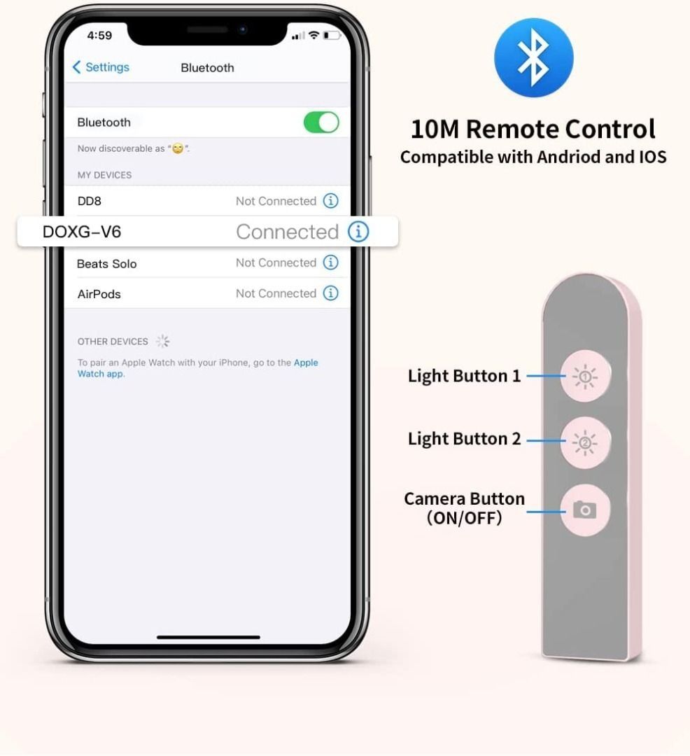 [K0148] Viozon Extendable Selfie Stand 360° Rotation with Phone Holder