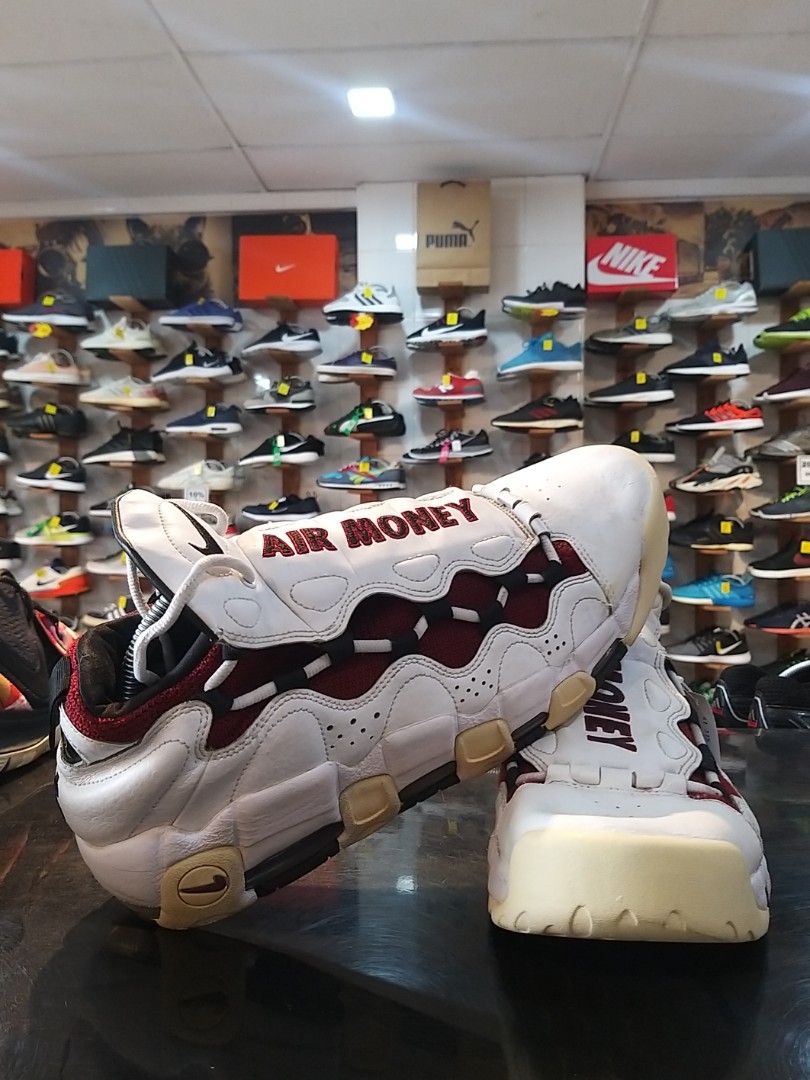 Kasut Nike Air More Money Burgundy Men s Fashion Footwear