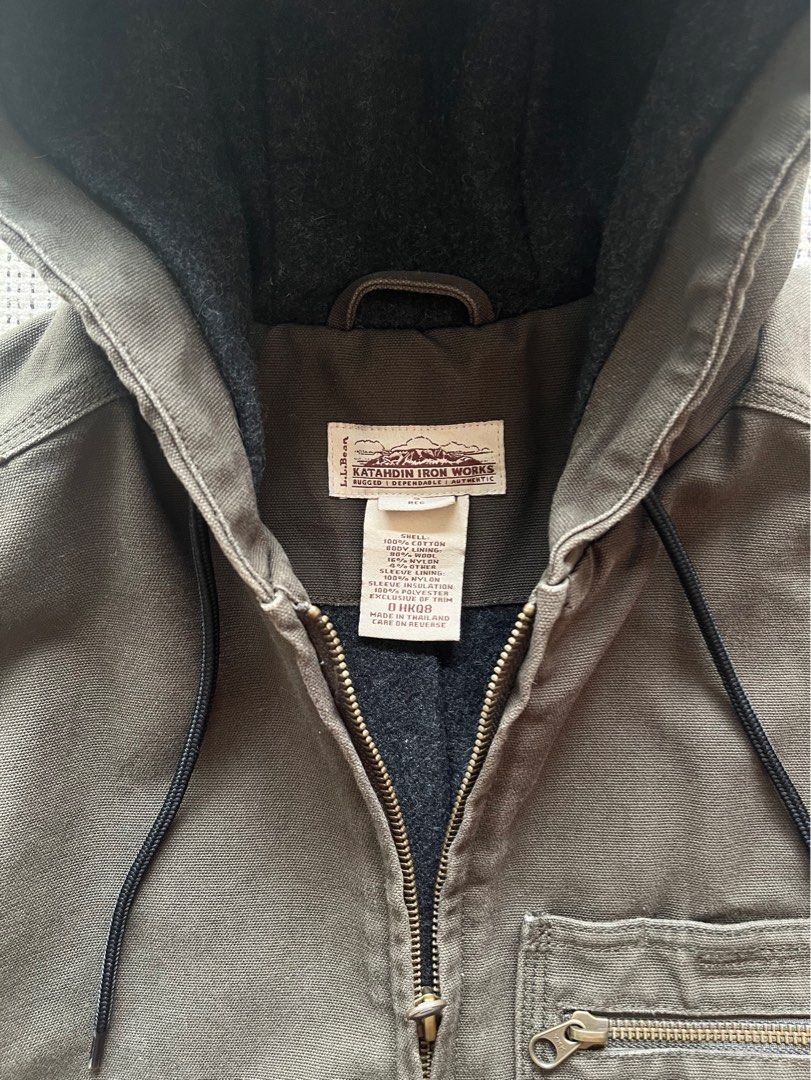 KATAHDIN IRON WORK DISTRESSED WORK WEAR JACKET HOOD Men s Fashion