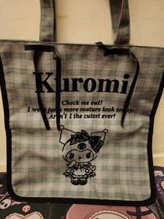 kuromi checkered Tote bag