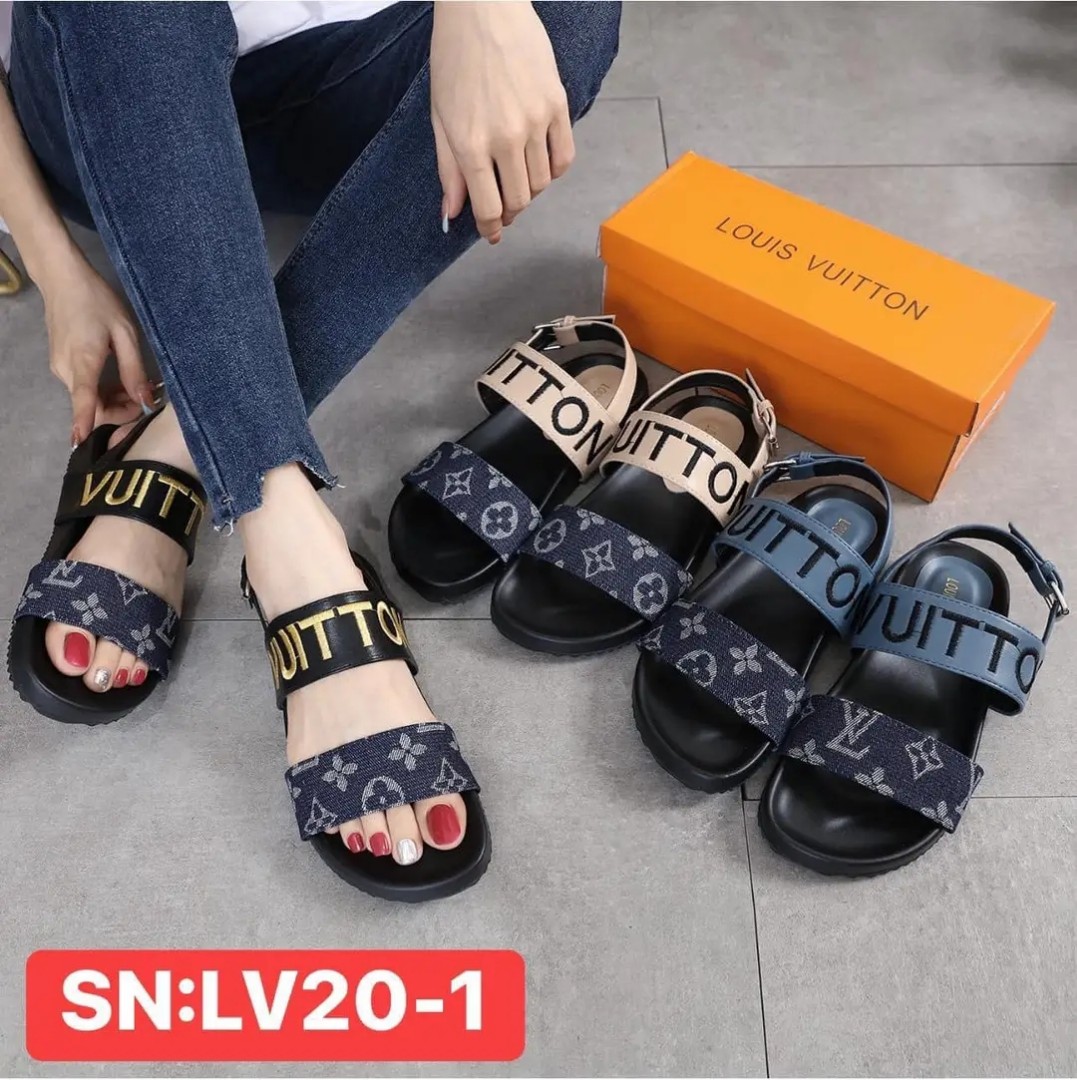 Korean Louis Vuitton flat sandals