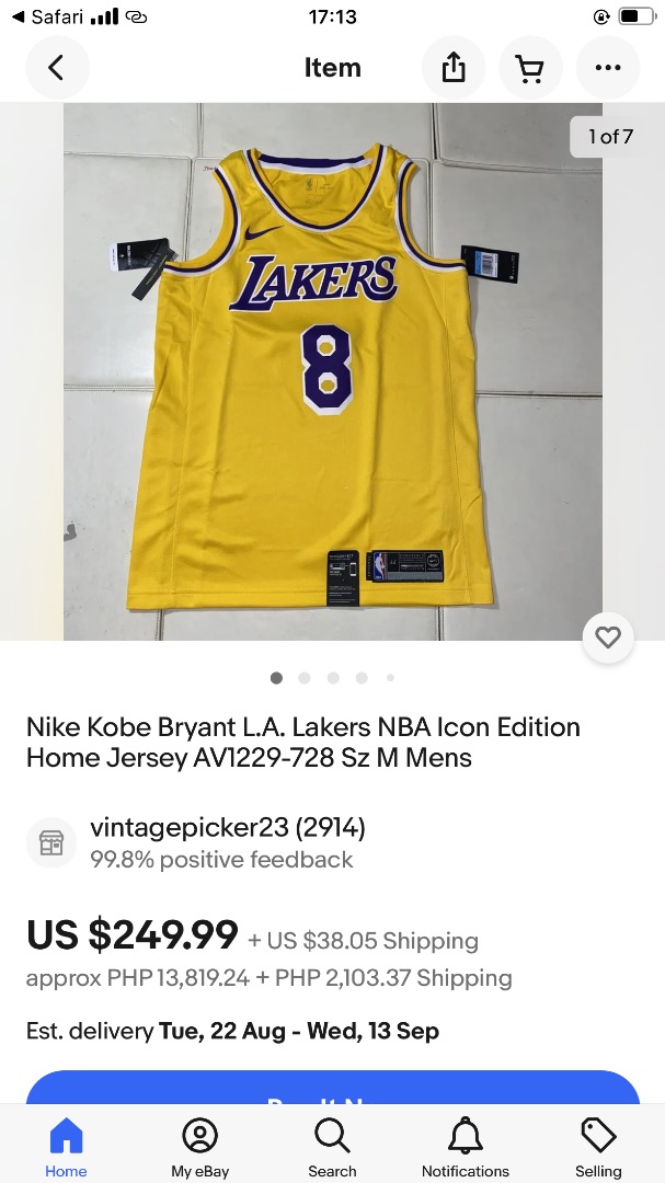 Kobe Bryant Majestic Jersey, Men's Fashion, Activewear on Carousell