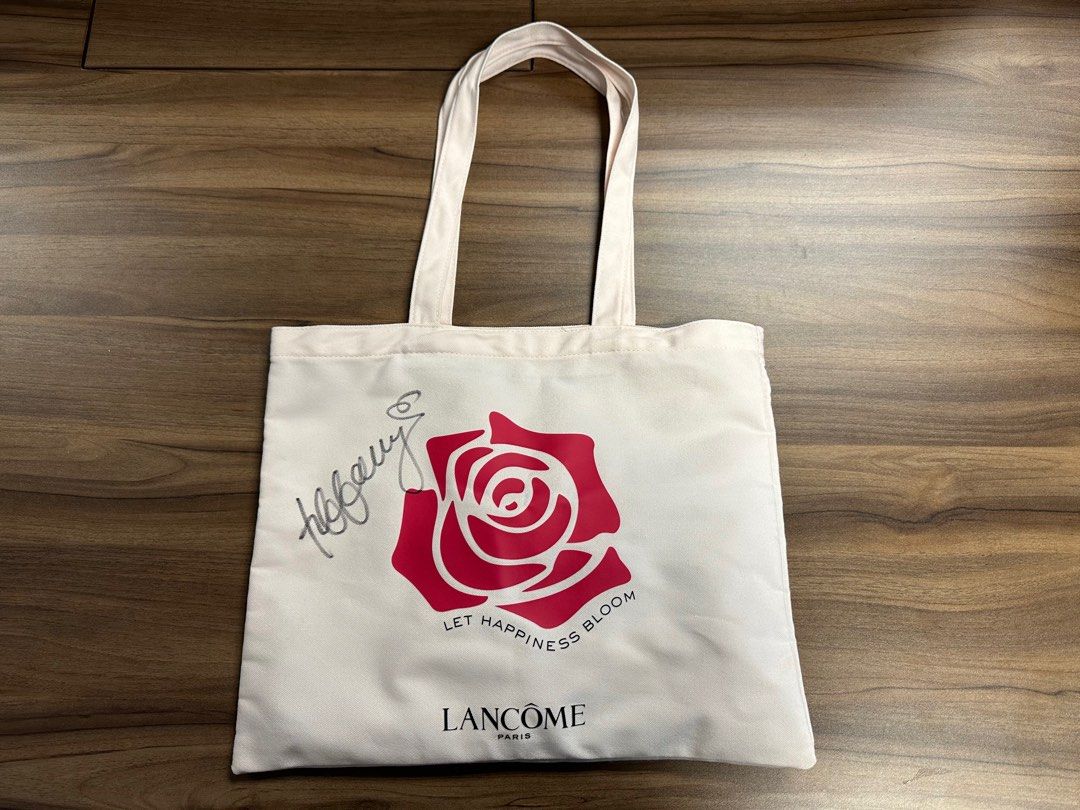 Lancome Fabric Tote Bag with Tiffany Young s Autograph Women s
