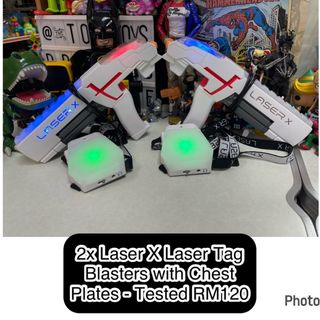 Laser X Two Player Laser Tag Gaming Set Blaster Guns & Target Breastplates