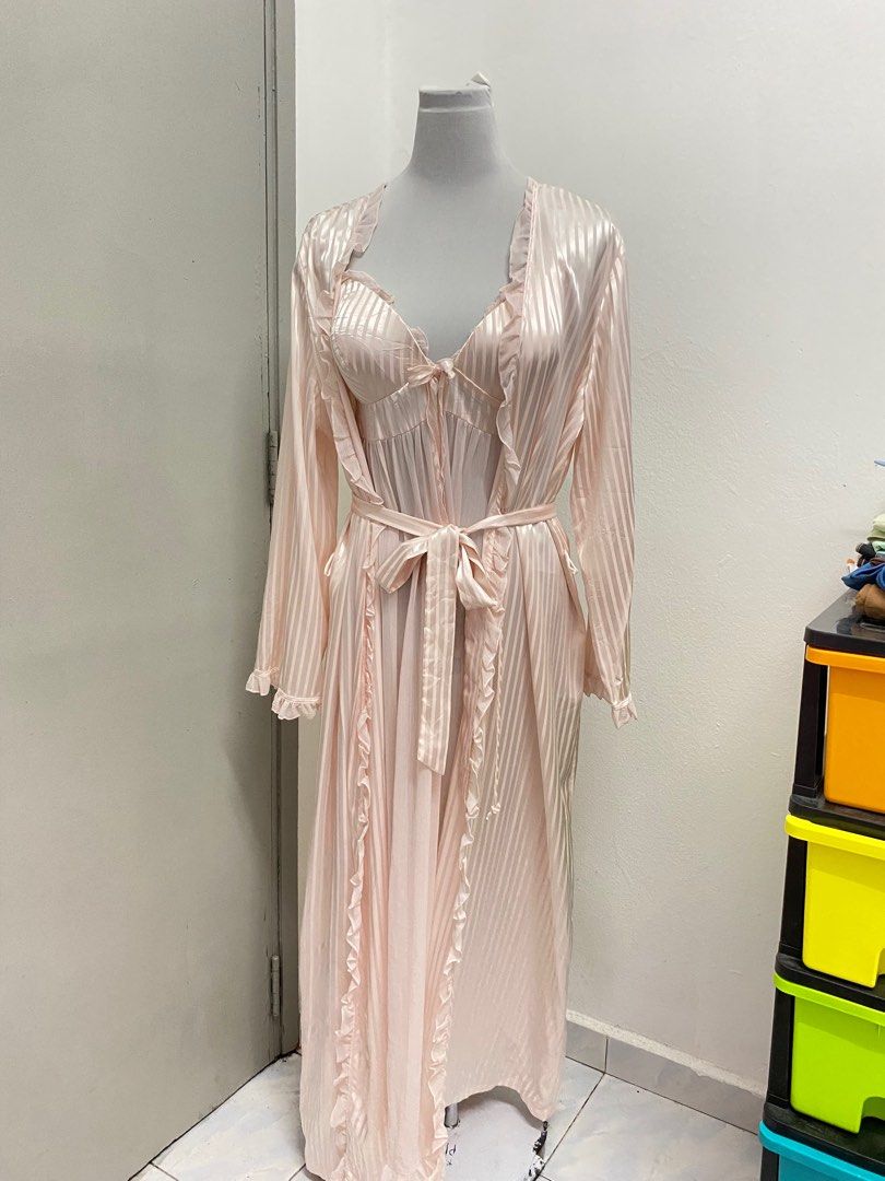 CLEARENCE Linea Donatella Pink Bridal Night Dress True Set