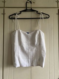 Linen tie string tank