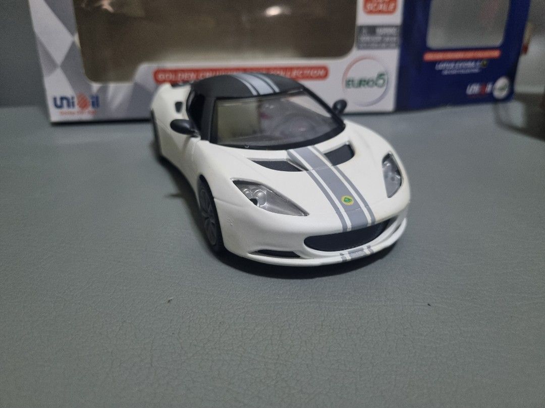 Lotus Evora S Unioil 1:24 (Category: Vehicle & Diecast Models) located in Silang. Submitted by samflores2k4t7 (Listing ID 1242640330, Image 3). Description: For sale Lotus Evora S Golden Cruisers 2017 collection By Unioil Scale 1:24 Back in box Good condition.