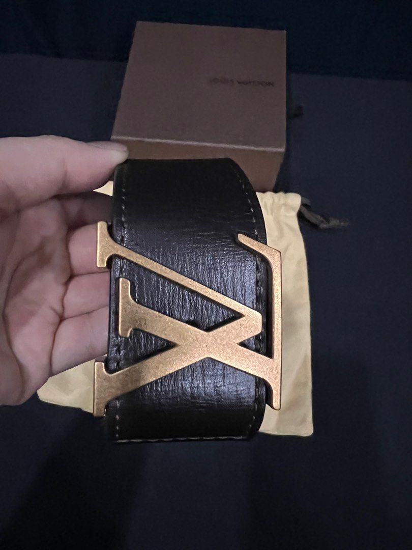 Louis Vuitton Black Damier Inifini Leather Boston Reversible Belt 90CM Louis  Vuitton