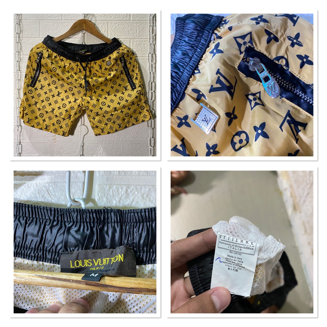 LV Stencil effect Monogram shorts, Luxury, Apparel on Carousell