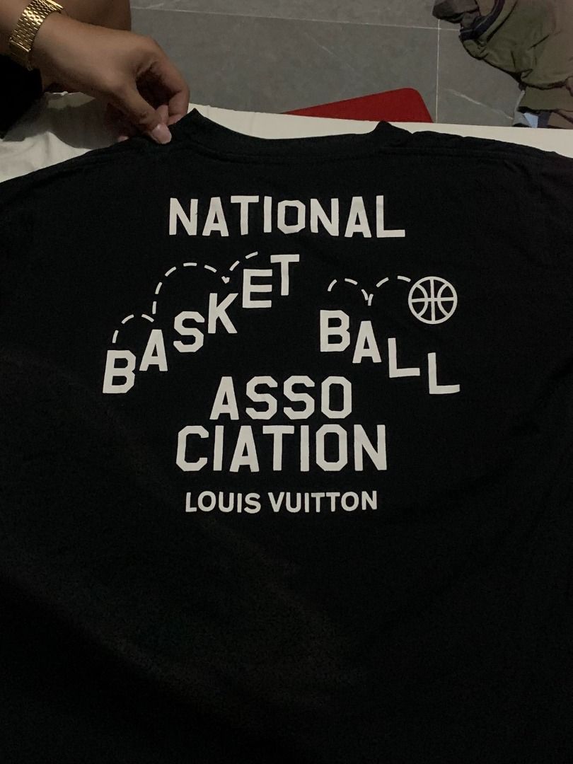 Black Louis Vuitton x NBA Multi-logo T-shirt