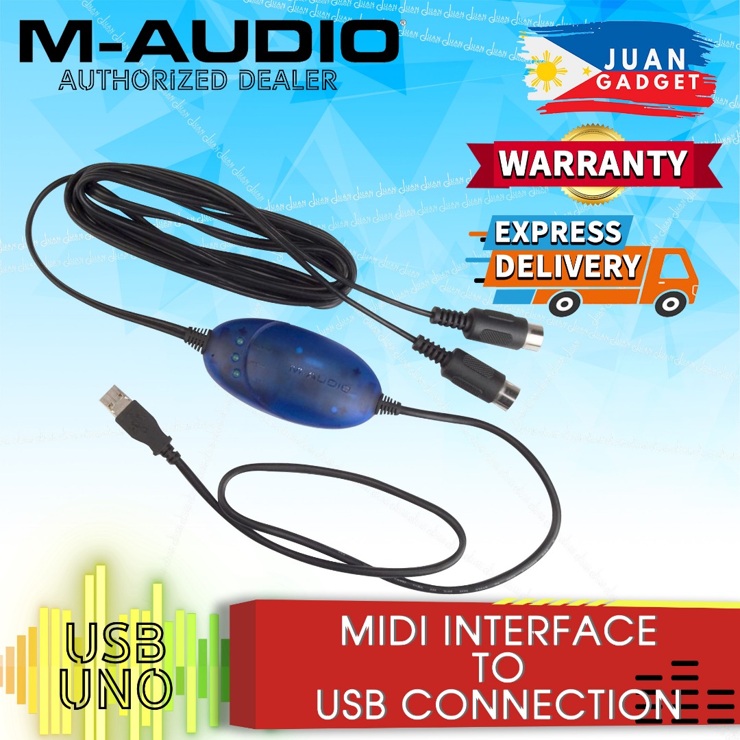 M-Audio MIDISport Uno USB-Cable-MIDI- Interface 1 In/Out