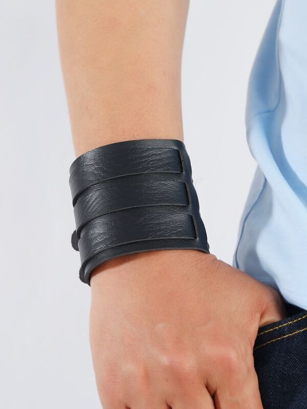 Mens leather new arrivals cuff