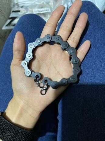 Mens biker chain bracelet on sale