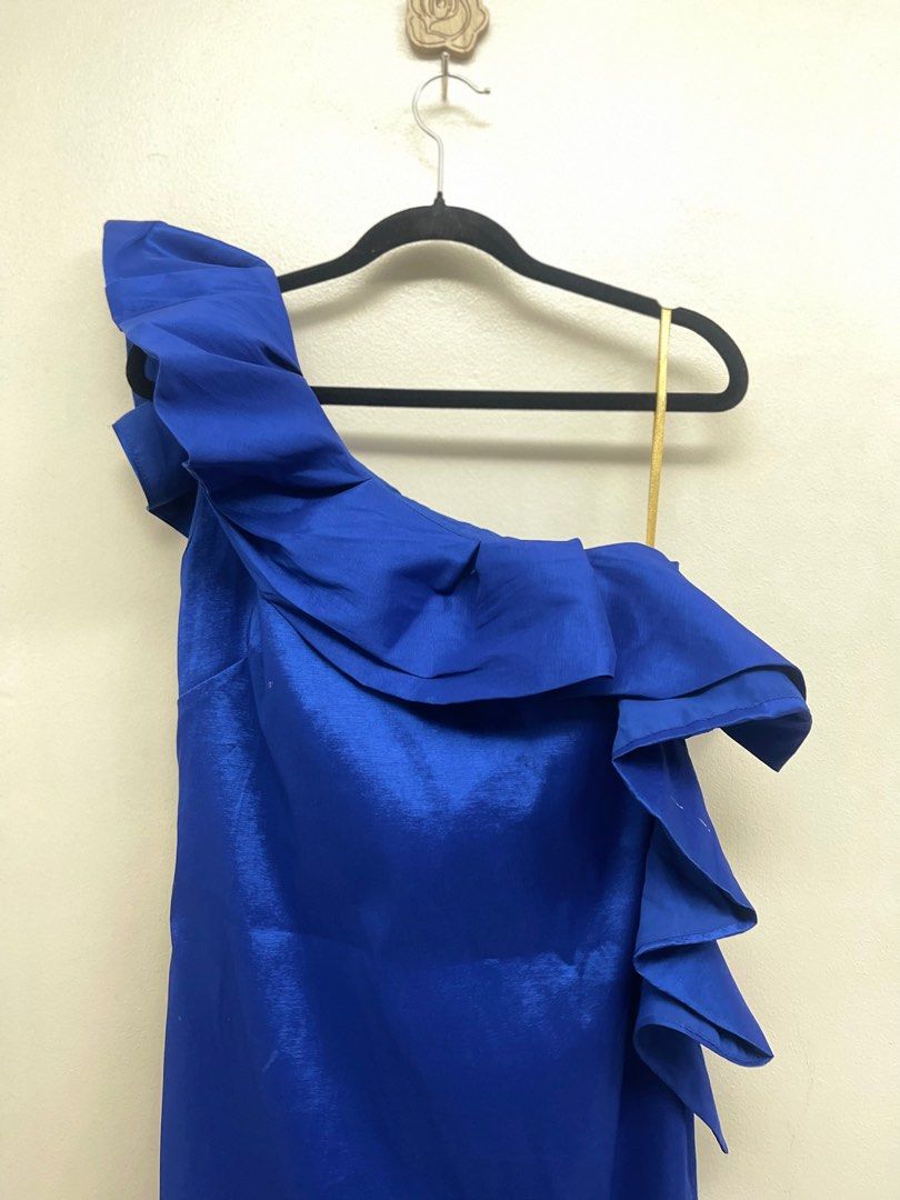 Metallic blue Venus semi formal dress Women s Fashion Dresses