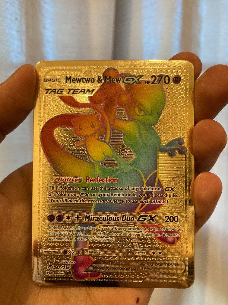 rainbow gold pokemon cards gx Silver Black Foil Vmax Golden Letters English Game Collection Battle TrainerCard Series Gift Dragon Ability Ultra Conversion Once during your turn (before your attack) Dragonite Ultra Rare Black Rainbow