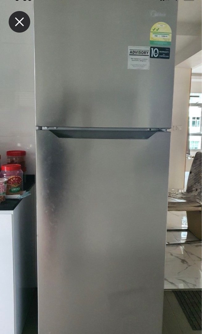 Silver Frigde Midea Silver Fridge, TV & Home Appliances, Kitchen Appliances ...