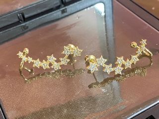 Mikana 18k plated gold kaguya stud earrings