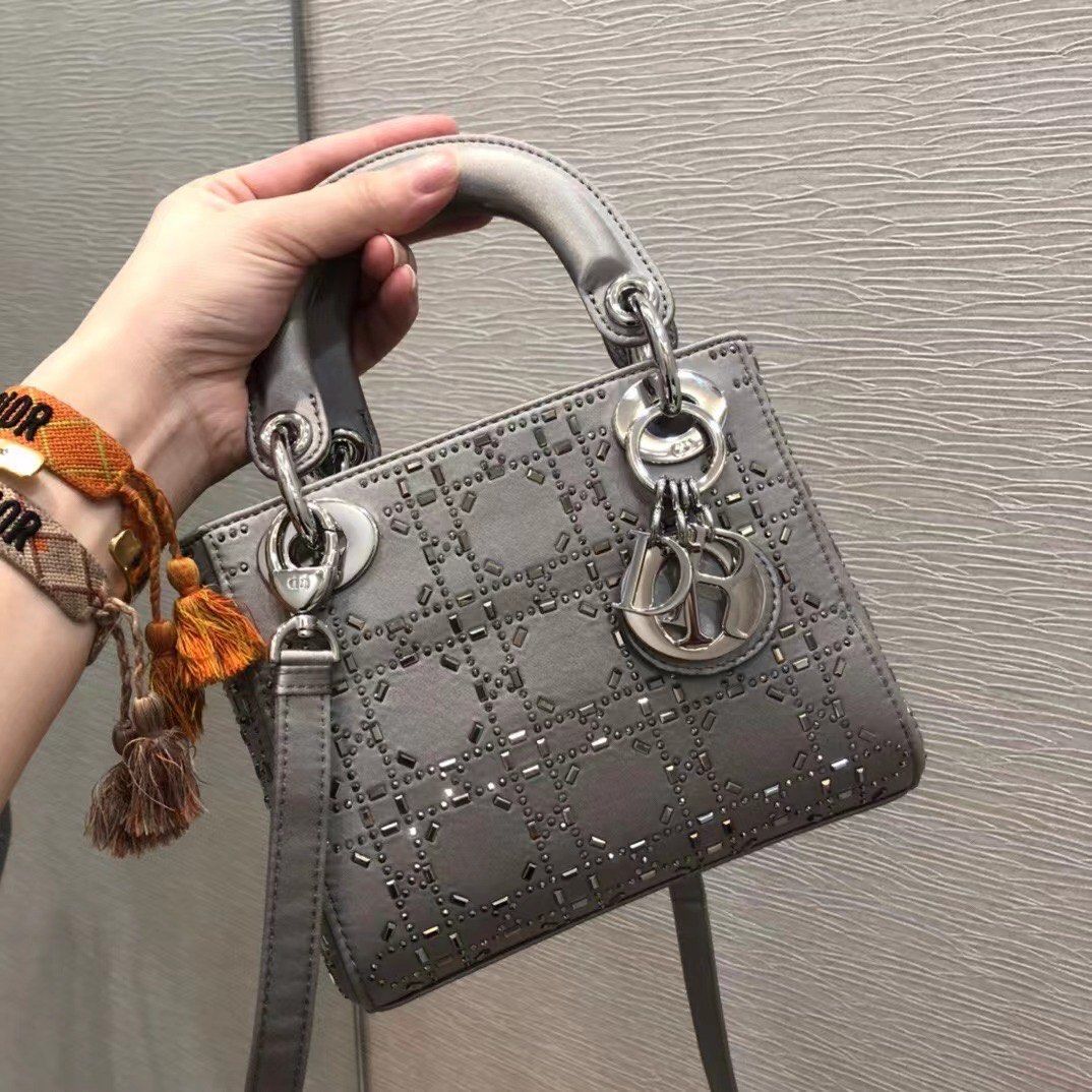 Small Dior lady bag in silver, Women's Fashion, Bags & Wallets, Shoulder  Bags on Carousell