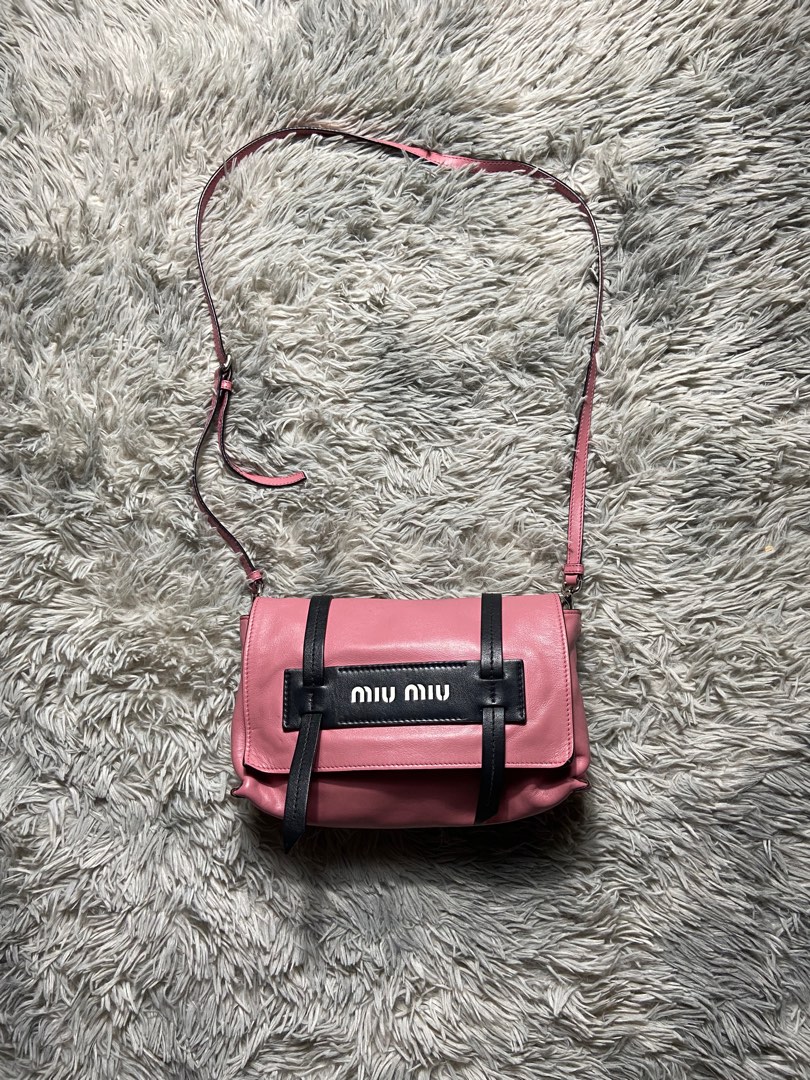 Miu Miu Grace Lux Pink Leather Shoulder Bag, Women's Fashion, Bags & Wallets, Shoulder Bags on