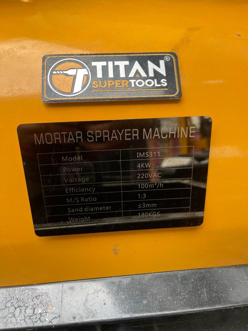 Mortar Spraying machine, Commercial & Industrial, Construction Tools ...
