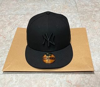 New era 59fifty 黑色洋基全封帽 棒球帽 板帽
