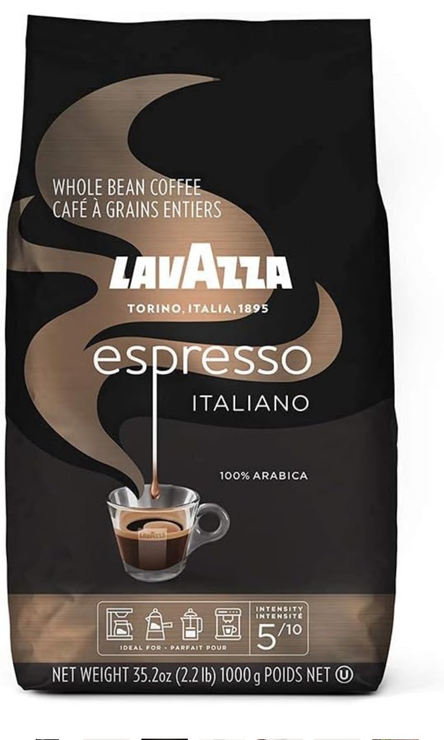 New Lavazza 1kg (3/2025) Italiano expresso coffee beans, Food & Drinks