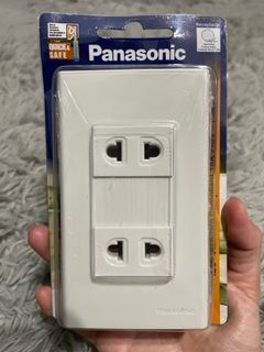 New Panasonic Wide Series 2-Universal Outlet with Plate