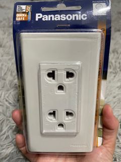 New Panasonic Wide Series Duplex Universal Outlet with Ground Receptacle