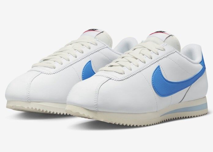 nike cortez red and blue womens