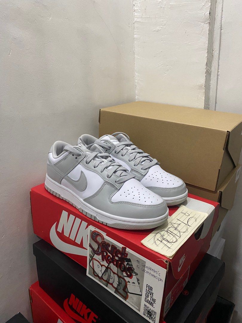 mens nike dunk low grey fog