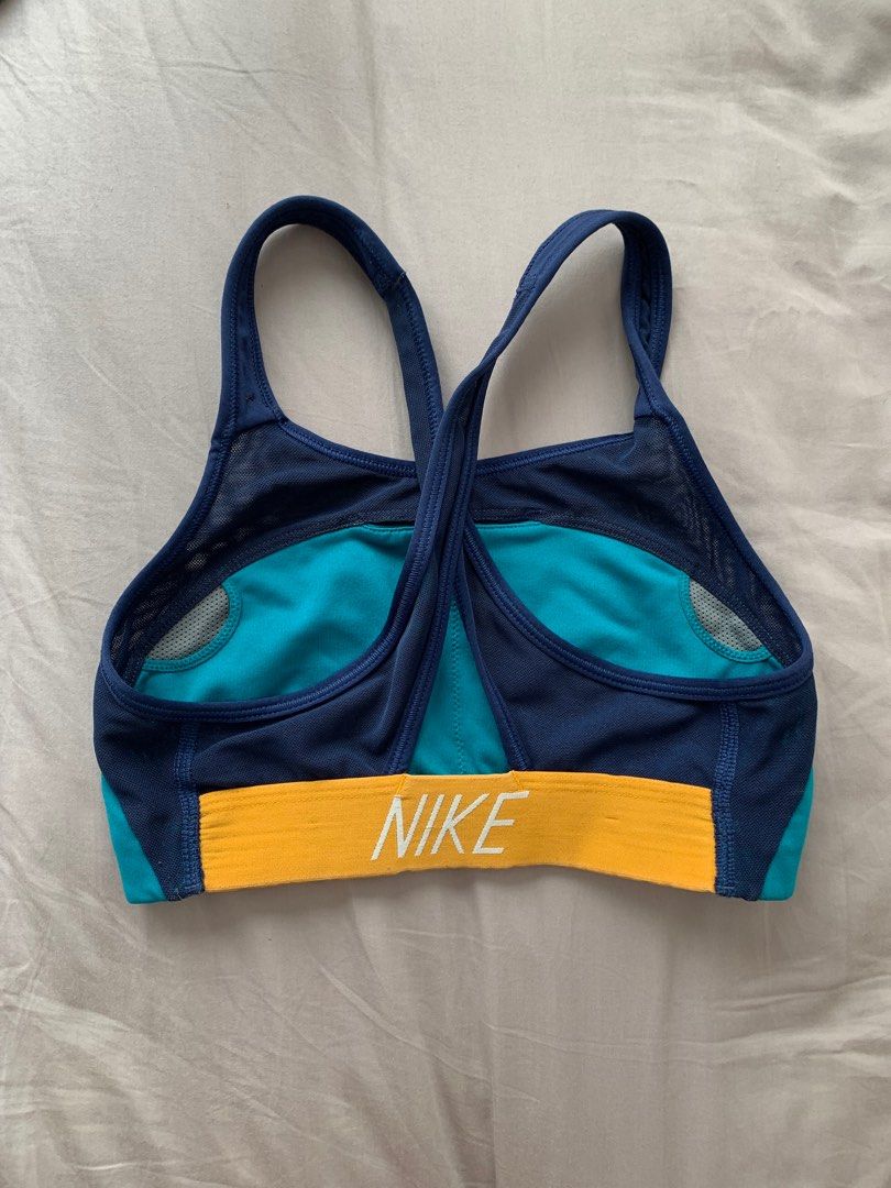 Nike, Intimates & Sleepwear, Nike Pro Drifit Womens Xs Neon Yellow Swoosh  Logo Racerback Sports Bra