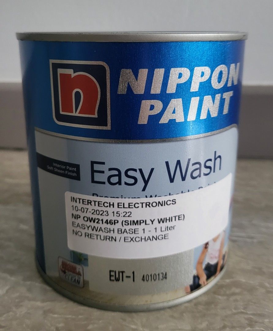 Nippon Paint Easy Wash (Simply White), Furniture & Home Living, Home
