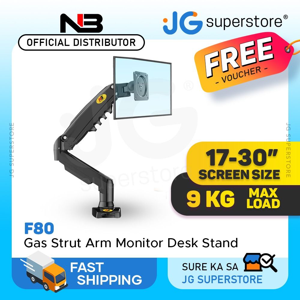 North Bayou NB F80 Heavy Duty Monitor Desk Mount Stand (17