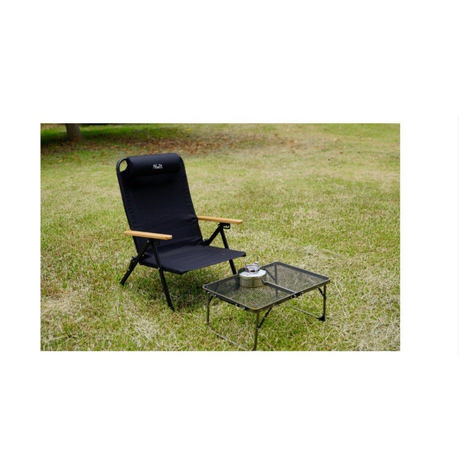 NTC86 努特NUIT 山林大地 木手把四段椅 露營椅 低腳椅 休閒 野餐 折疊 折合 摺合椅 照片瀏覽 1